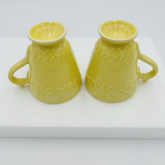 (2) J. Willfred Sadek VERA BRADLEY MY HOME Yellow 4.5" Mugs Portugal - Picture 9 of 9